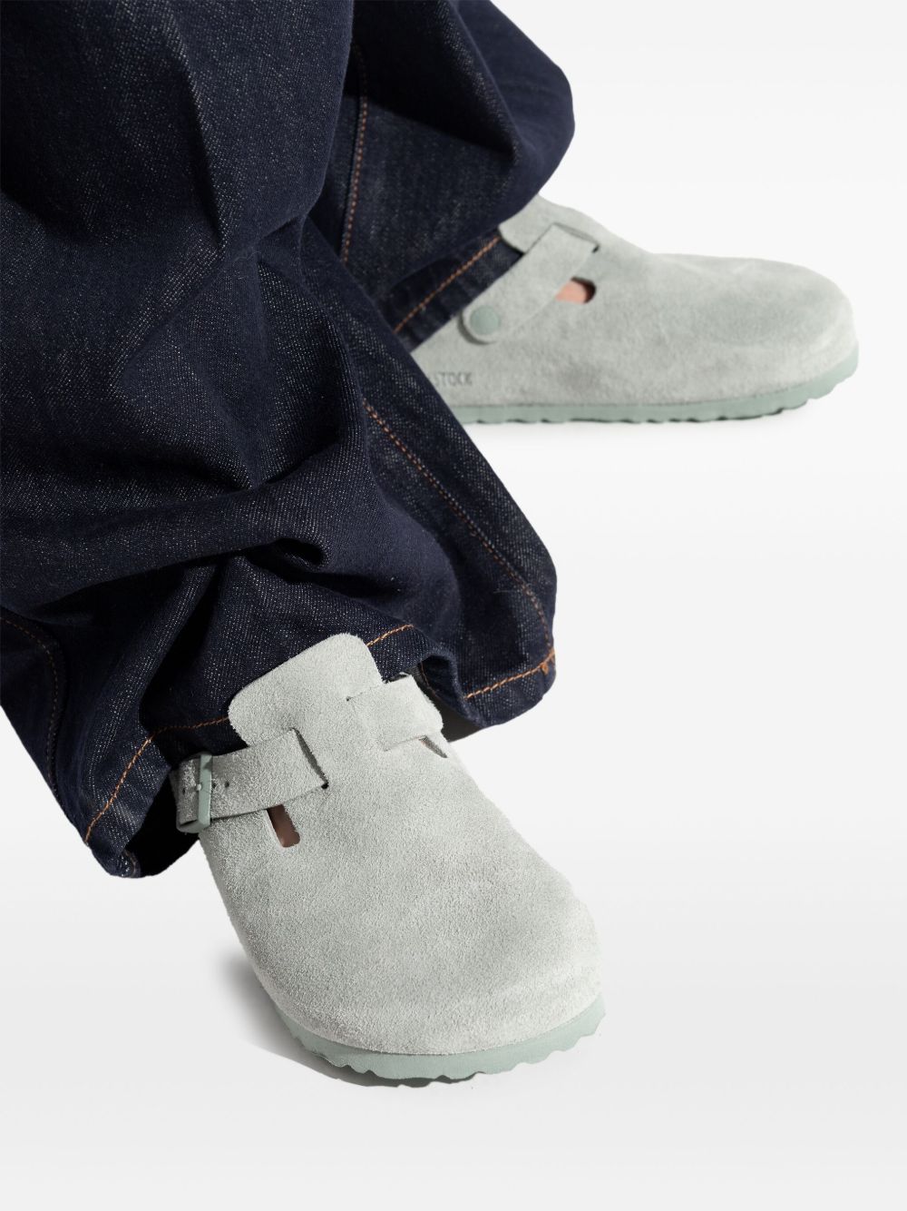 BIRKENSTOCK - claquettes Boston BS vert sauge